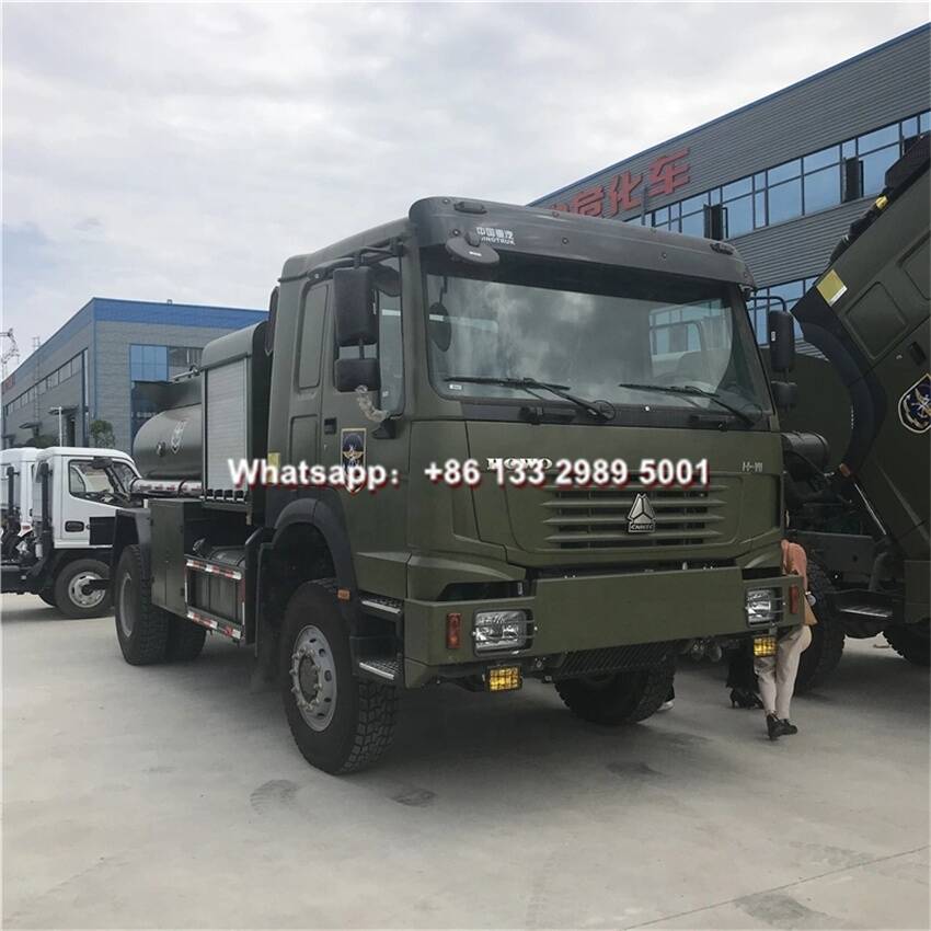 4x4 HOWO 12000 liters helicopter refueling truck