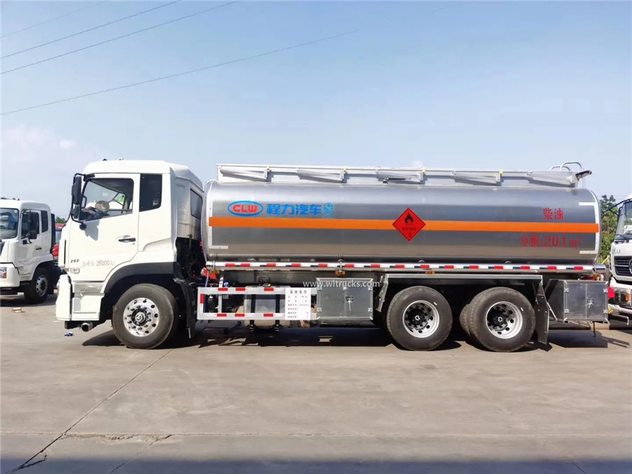 Dongfeng Kinland 20cbm aluminum diesel fuel tanker