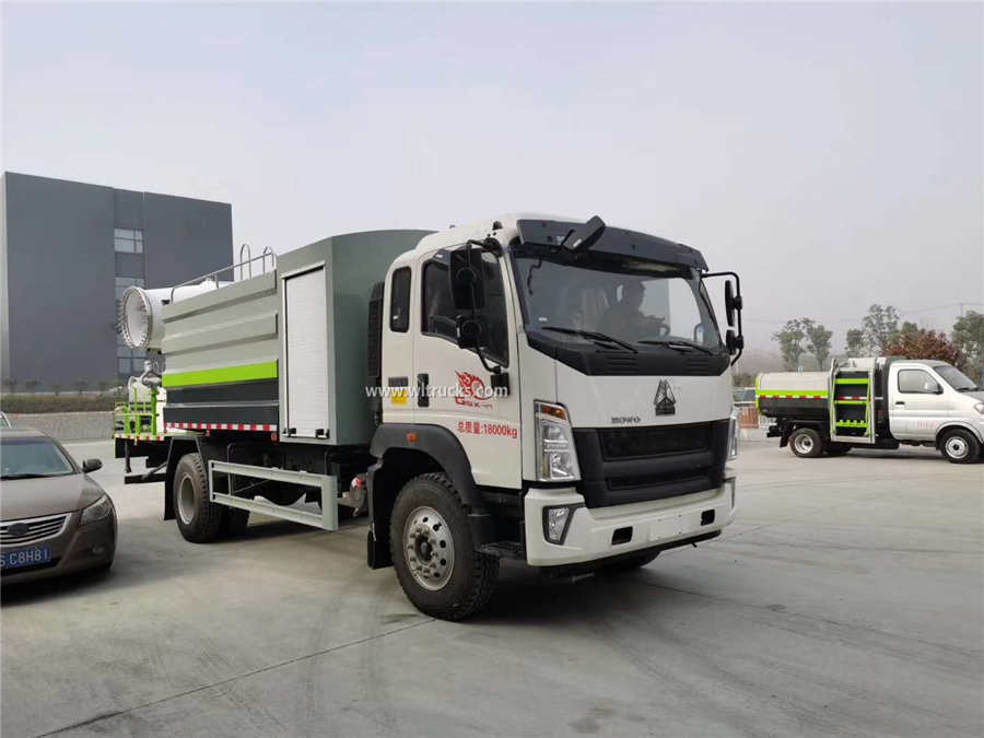 Euro 6 Howo 12000liters disinfection and dust suppression truck