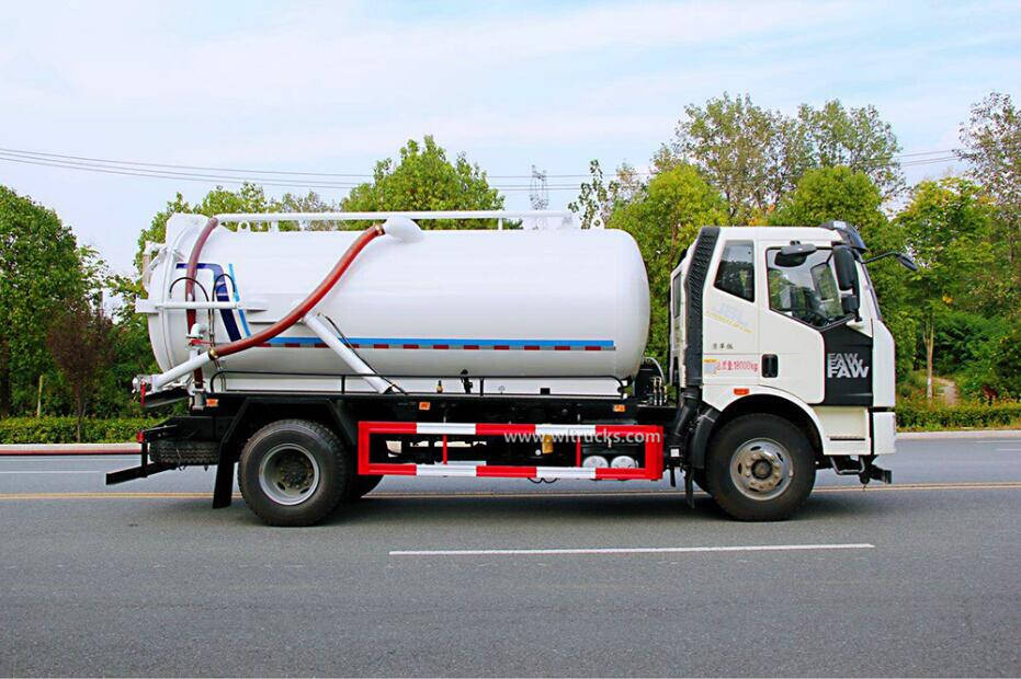 FAW 14000 liters sewage suction truck