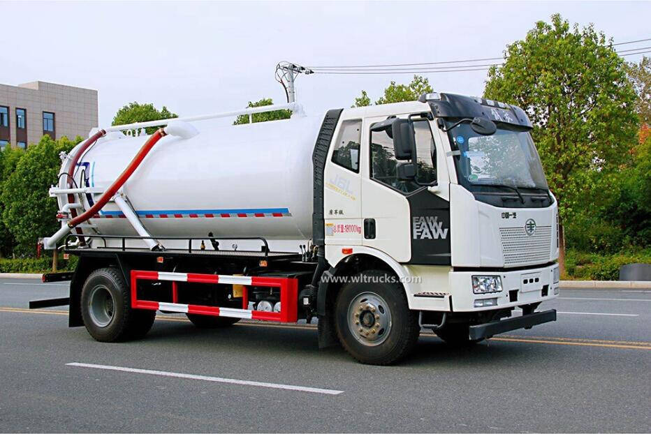 FAW 14m3 sewage suction truck