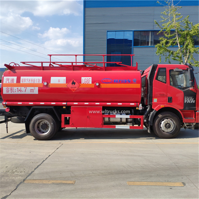 FAW 15000 liters fuel bowser truck