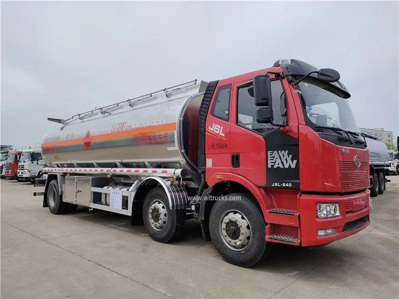 FAW 25000L aluminium fuel tank truck