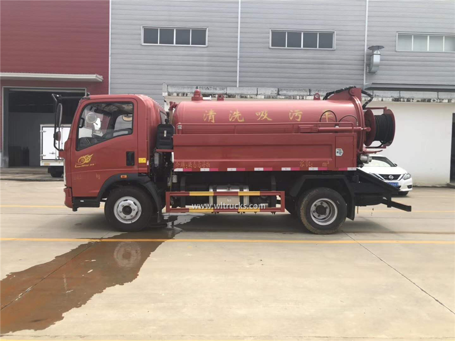 Howo 5 ton cleaning and sewage suction truck
