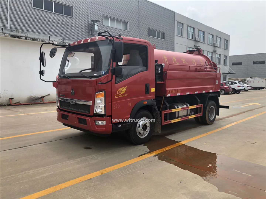 Howo 5 ton combined jetting truck