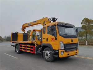 Howo tow truck mounted crane