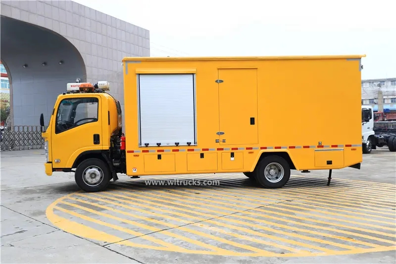 Isuzu NPR mobile emergency power vehicle