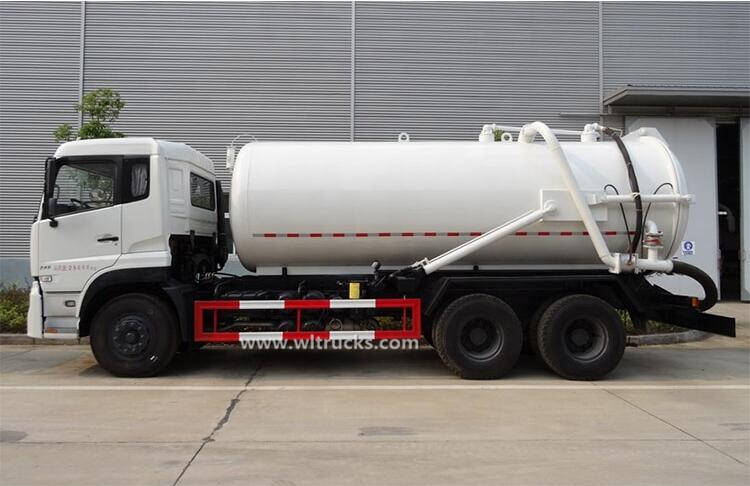 10 tires DFAC Kinland 18000L vacuum sewage pump truck