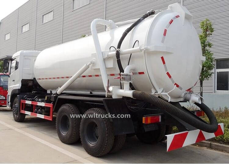 10 tyre 18cbm vacuum sewage suction truck