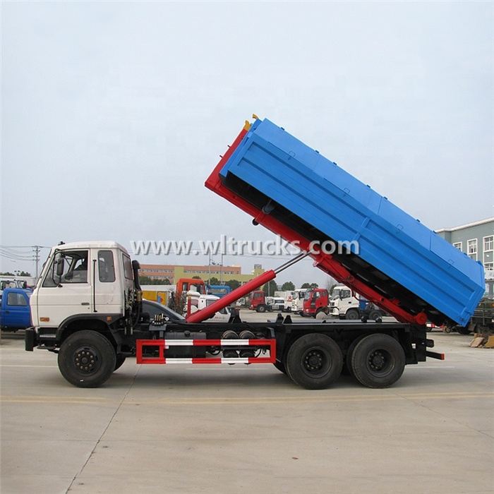 10 tyre DFAC 18m3 detachable bulk container garbage truck