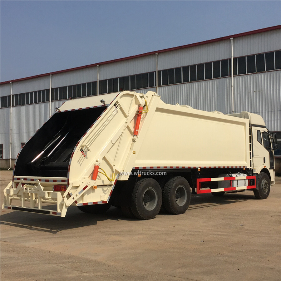 10 tyre FAW 16-20 cubic meters compactor rear loading trash truck