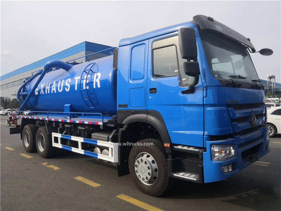 10 tyre HOWO 18cbm dirt sewage truck