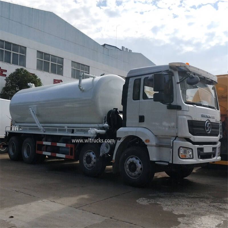 12 tyres Shacman 25000 liters vacuum sewage pump truck
