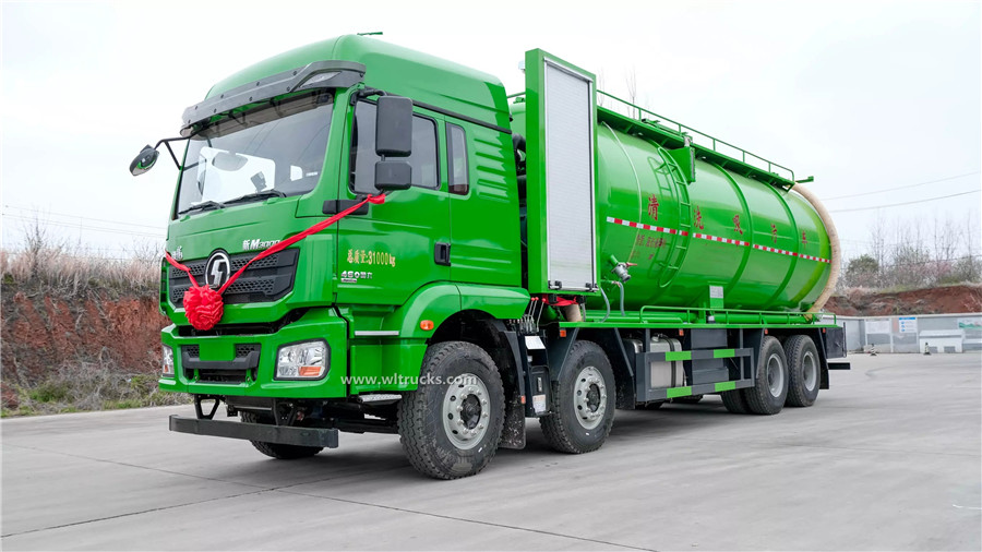12 wheel Shacman 30000 liters sewer jetting trucks
