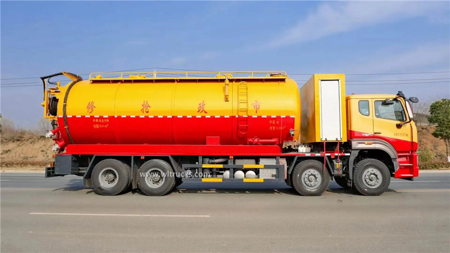 12 wheel Sinotruk Howo 30000 liters sewer jetting trucks