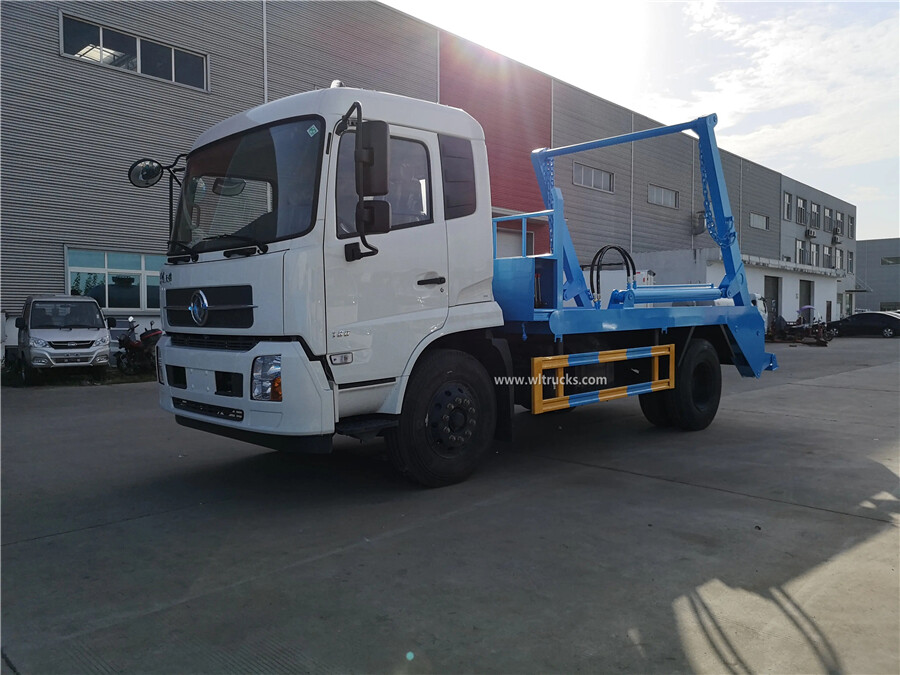 4x2 Dongfeng Kinrun 10000L-12000L swing arm skip loading garbage truck