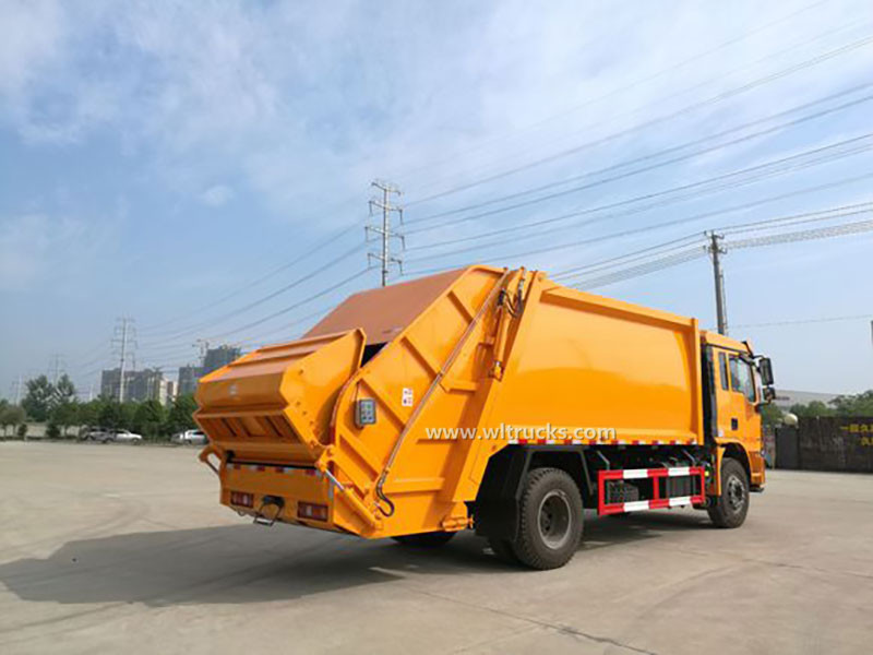 6 wheel Shacman 12cbm compactor garbage collector truck