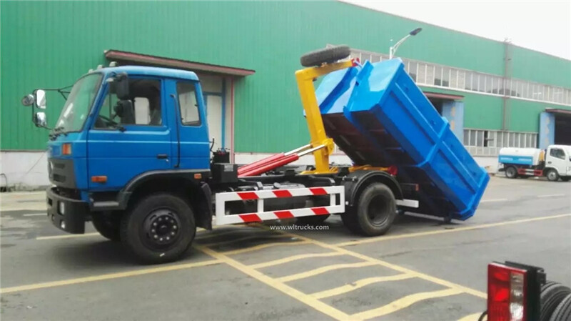 DFAC 10-12 ton detachable bulk container garbage truck