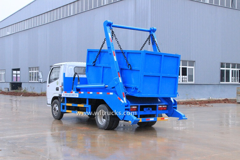Dongfeng 4m3 swing arm refuse truck