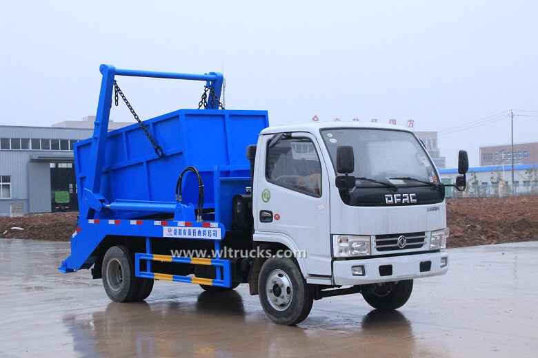 Dongfeng 5 ton swing arm garbage truck