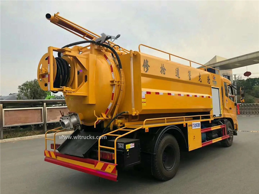 Dongfeng KR 12m3 combined sewer jetting vacuum tanker truck