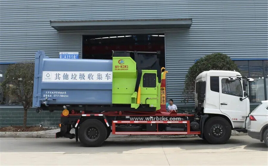 Dongfeng Kinrun 10-12 cubic meters hydraulic lifter garbage truck