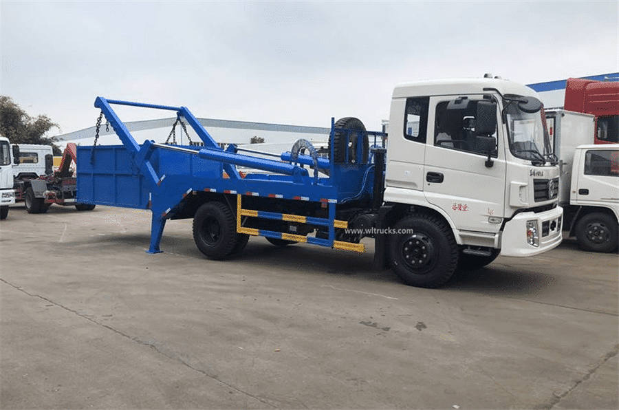 6 wheel Dongfeng Kinrun 10-12m3 swing arm waste truck