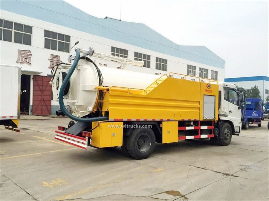 Dongfeng Kinrun 12000L Cleaning vacuum septic tank truck