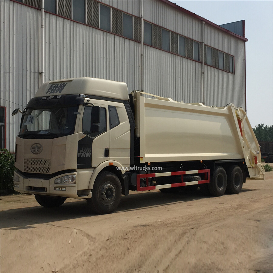 FAW 16-20cbm compactor rear loading garbage truck
