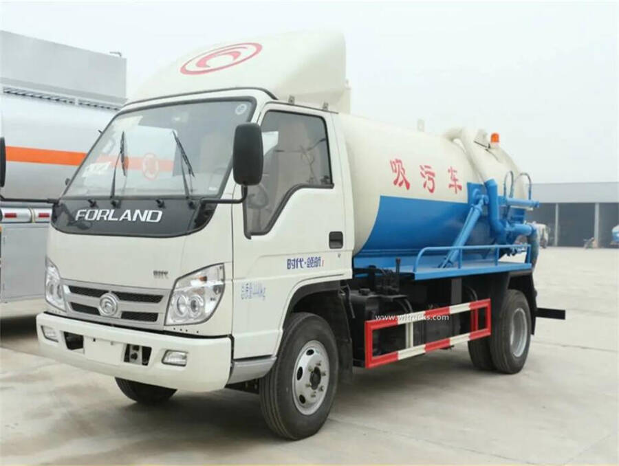 Forland 5m3 sewage suction tanker truck