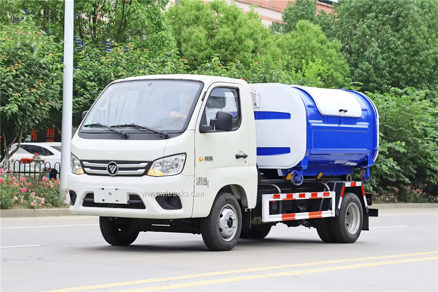 Foton 3m3 hook arm lifting garbage truck