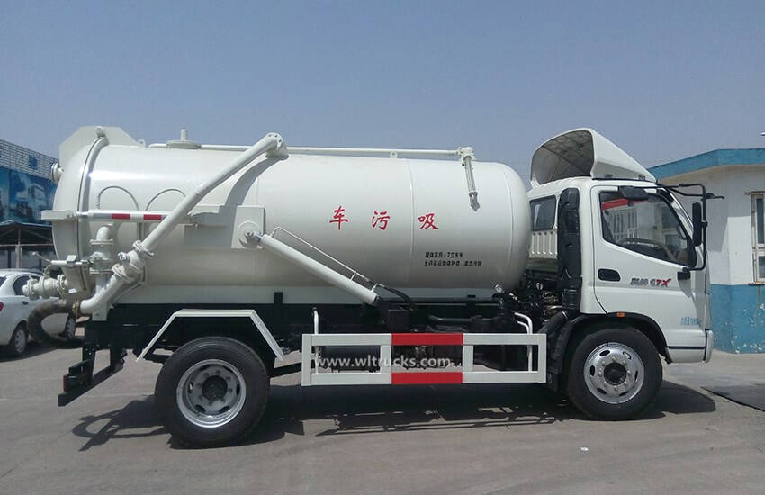 Foton 6000 liter to 8000liters sewage suction truck