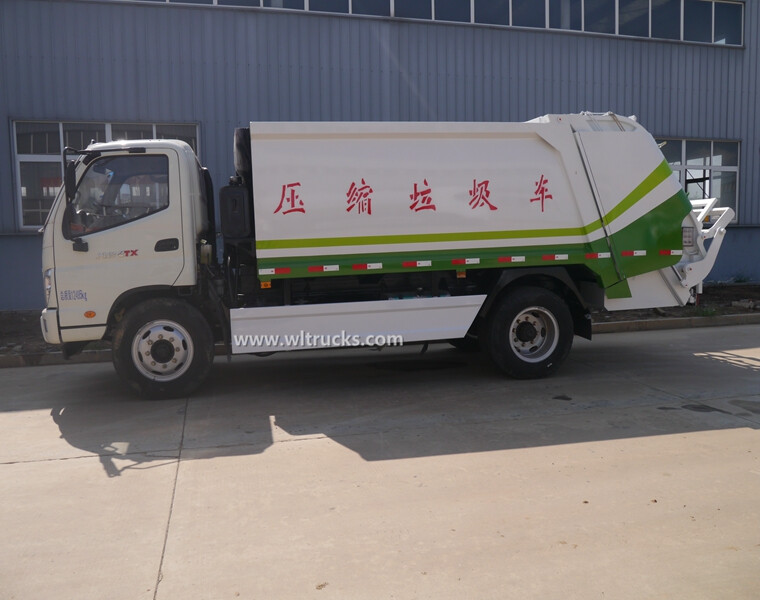 Foton 8m3 compactor garbage collection truck