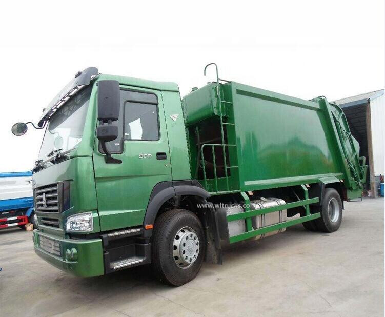 HOWO 10-12 cubic meters compactor refuse garbage truck