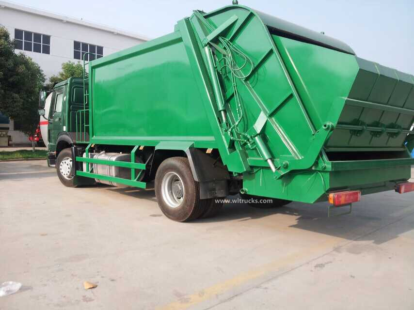 HOWO 12000L meters compactor refuse waste truck