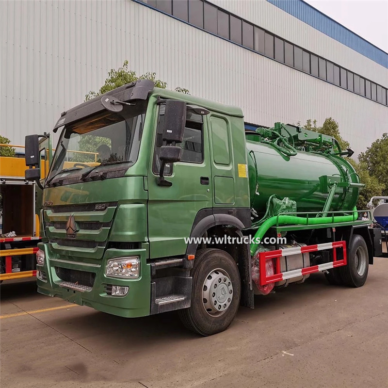 HOWO 12000L suction amd jetting truck