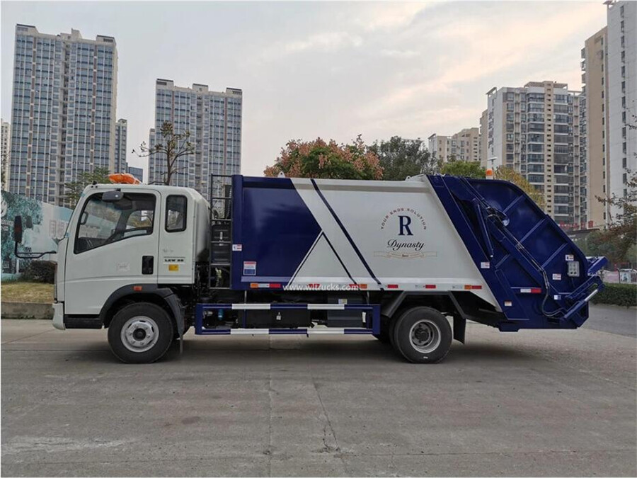 Howo 8cbm compactor waste truck