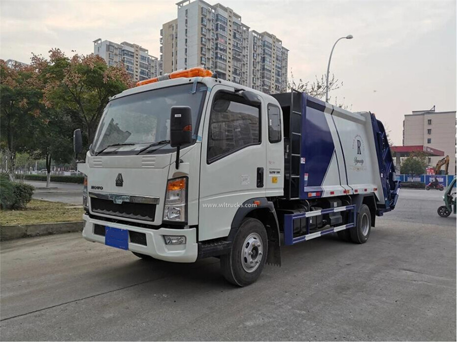 Howo 8m3 compactor garbage truck