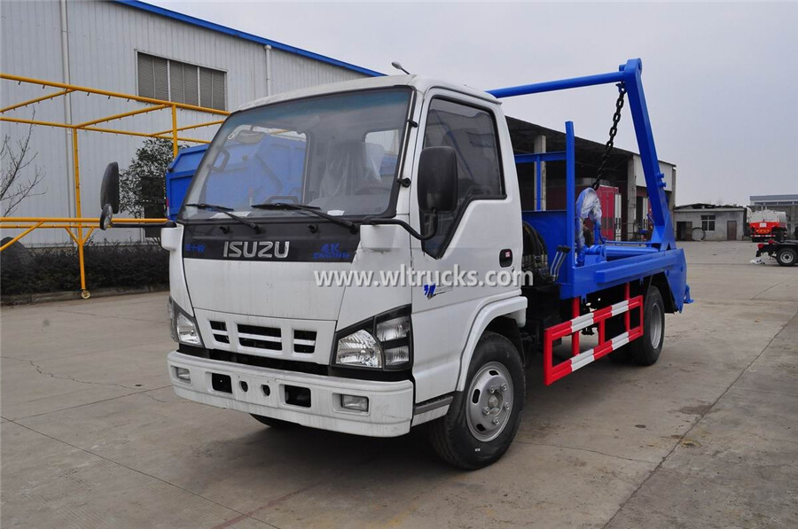 ISUZU 5 ton swing arm skip loading garbage truck