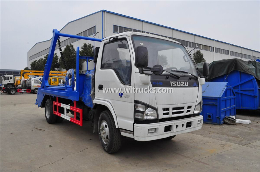 ISUZU 5cbm swing arm garbage truck