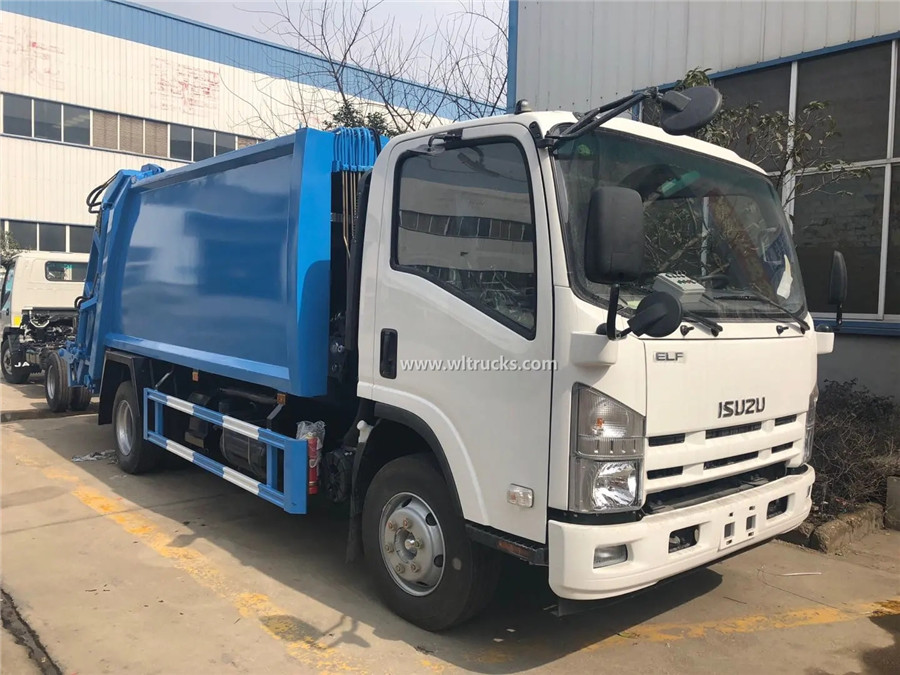 ISUZU ELF 5 ton compactor trash collection truck