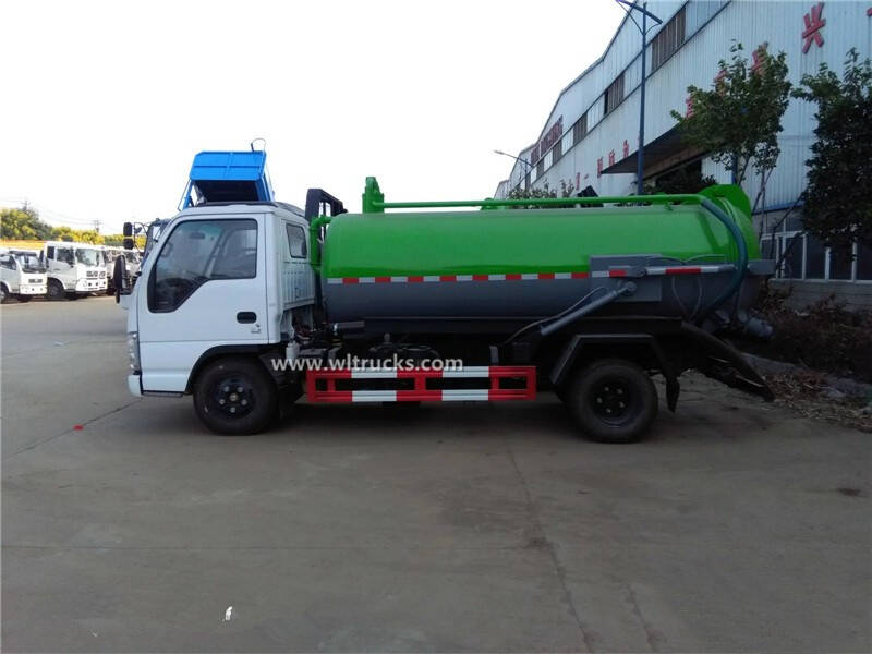 ISUZU NHR 5000 liters vacuum sewage suction trucks
