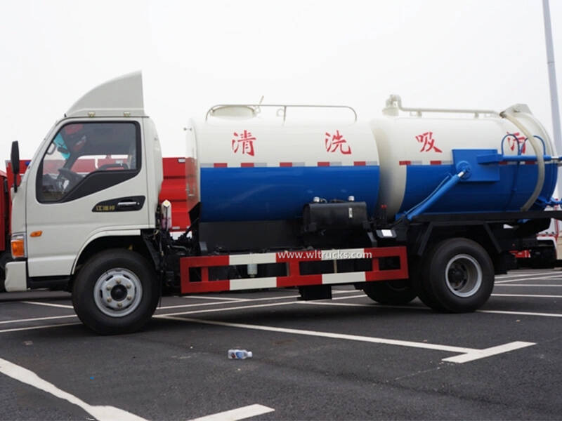 JAC 5000 liters sewage vacuum jetting truck