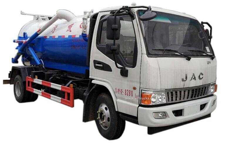 JAC 6m3 to 8m3 sewage vacuum truck