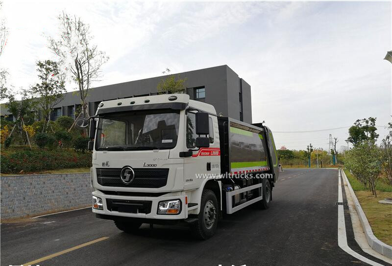 Shacman 10-14cbm compactor waste collector truck