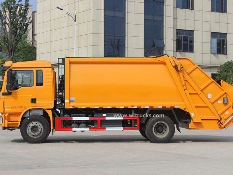 Shacman 10 ton to 12 ton compactor trash collector truck