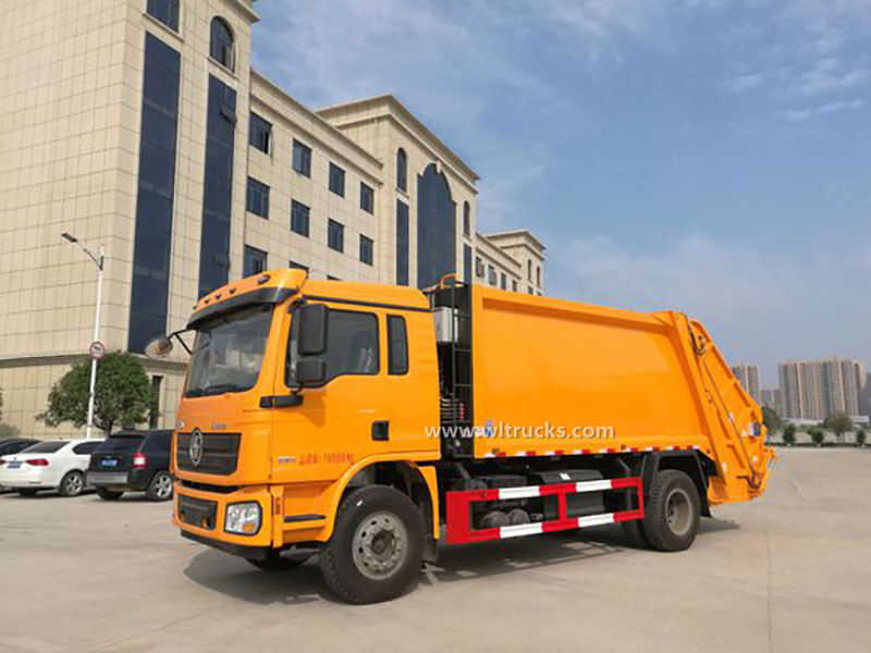 Shacman 10000L to 14000L compactor refuse collector truck