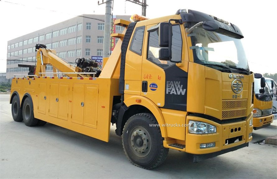 10 tire FAW 30 ton rotator wrecker towing truck