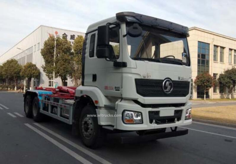 10 wheel Shacman 18 ton hook lift dump truck