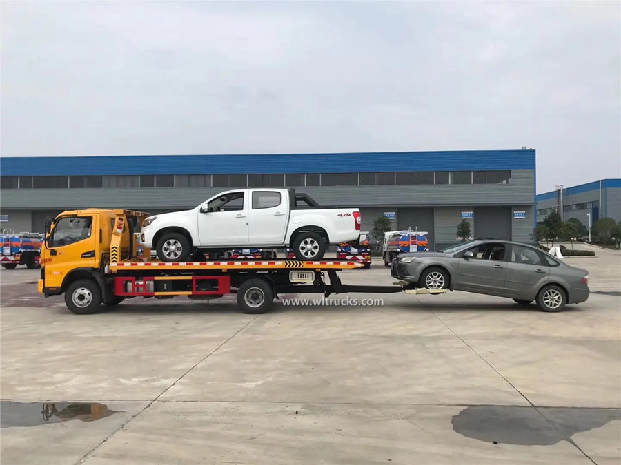 4x2 JAC 5 ton flatbed tow truck